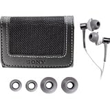Sony MDREX85LP/WHI Soft earbud w/ Soft Clip & Case