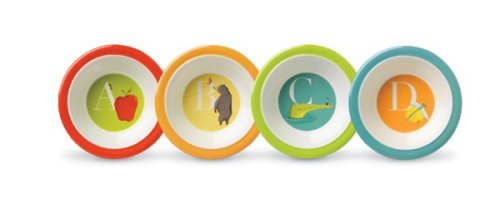Childrens Toyshop  Toys : Crocodile Creek's Natura World ABC 4 Piece Children's Melamine Bowl Set