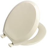 Mayfair 20SLOWA 346 Designer Series Plastic Toilet Seat with Whisper-Close and Easy-Clean Hinges, Round, Biscuit/Linen
