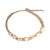 Hawaiian Hemp Puka Shell Bracelet / Anklet