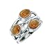 Amber Ring In Sterling Silver By Elements
