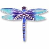 Clearly Charming Dragonfly Sterling Silver and Enamel Pin