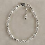 Sterling Silver Flower Girl Bracelet Girls Childrens Jewelry White Size Large 6-13 Years