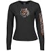 Reebok Cincinnati Bengals Ladies Black Giant Logo Too Long Sleeve T-shirt