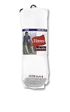 Hanes 180/3 OVER-THE-CALF TUBE - WHITE W/GREY TOE