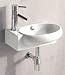 ELANTI EC9888-R Porcelain White Wall-Mounted Oval Right-Facing Sink