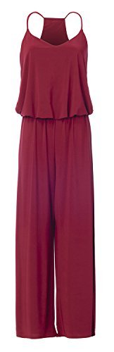 URBAN KWomen's Plus and Regular Size Solid Racer Back Rompers with Pockets