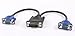 Sourcingmap Laptop Dual Link DVI-I 24 and 5 Pin Male to 2 VGA Female Cable