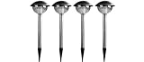 SOLAREK Stainless Steel Solar Power Garden Landscape Lawn LED Lights Lamps, 12-Pack
