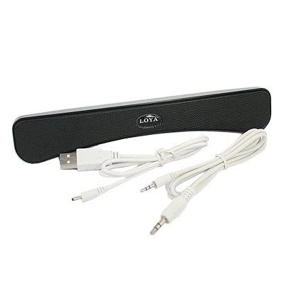 HDE (TM) USB 2.0 Sound Bar Speaker compatible w/ Notebooks/Macbook/Netbook