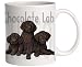 labrador48  - Chocolate Labrador Retriever Puppies Ceramic Coffee Mug 11