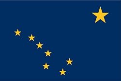Alaska 4ft x 6ft Flag telescoping Flagpole Base and Tassel
