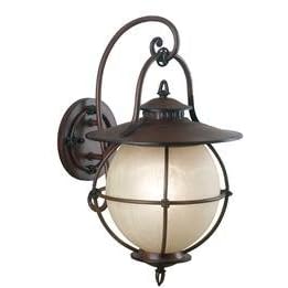 Kenroy Home 70271CML Vidalia Wall Lantern with Light Amber Linen Glass Shade, Camel,... by Kenroy Home
