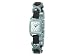 Fossil ES1645 Stainless Steel  Ladies Analogue Silver Dial Brown Leather and Stainless Steel Strap Watch