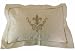Cream and White Pillow and Insert with Fleur de Lis design