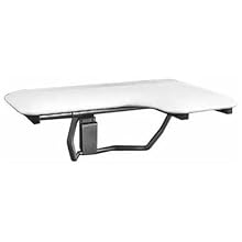 Bobrick 517 Polyurethane Right Hand Folding Shower Naugahyde Seat with Padded Cushion, 32-7/8" Width x 22-11/16" Projection, White
