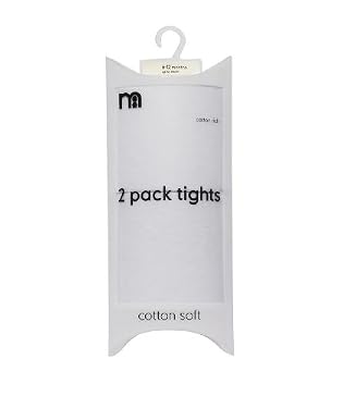 White baby tights -2pk 12-18months
