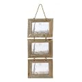 LARGE WOODEN SHABBY CHIC TRIPLE LANDSCAPE HANGING PHOTO FRAME BY COUNTRYSIDE INTERIORS