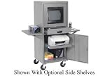 Mobile Security Computer Cabinet - Gray