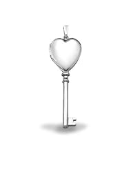 Sterling Silver "Sweetheart KEY" Locket 3/4 inch x 2 inch
