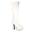 5 Inch Heel Sexy Knee High Boot With Zipper Stretch Poly Boots
