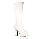 5 Inch Heel Sexy Knee High Boot With Zipper Stretch Poly Boots