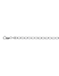 Sterling Silver Rhodium Plated Flat Mariner Chain (3.5mm)