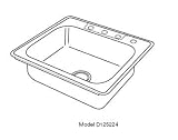Elkay D12521-3 Dayton Stainless Steel Sink with 3 holes