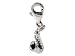 Reflections(tm) Sterling Silver Saxophone Click-on / Lobster Clasp for Bead / Charm Bracelets