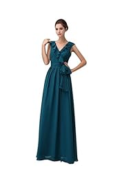 V-neck Chiffon Cocktail Floor Length Evening Dress/Homecoming Dress/Bridesmaid Dress/Prom Dress 