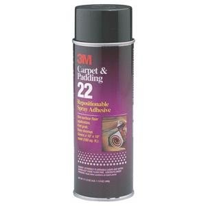 3M 22 Carpet and Padding Repositionable Spray Adhesive 24-Ounce by