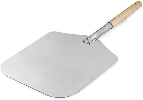 Tesion Aluminum Pizza Peel 12-Inch x 14-Inch with Wood Handle kitchen supply oven accessories for homemade pizza