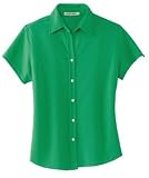 Port Authority Signature Ladies Rapid Dry Button-Front Sport Shirt.
