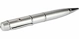 USB 8GB Flash Drive Pen And High Powered Laser Pointer- 3 in 1 Executive Pen- Silver