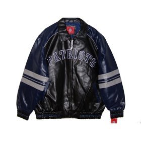 NFL Faux Leather Jacket - New England Patriots-XXL Only