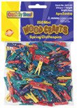 Mini Spring Clothespins: 250 Pieces - Bright Hues