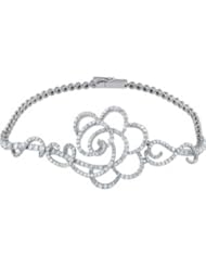 CleverEves 14K White Diamond Bracelet