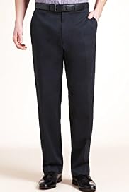 Big & Tall Collezione Pure Cotton Supima® Flat Front Trousers