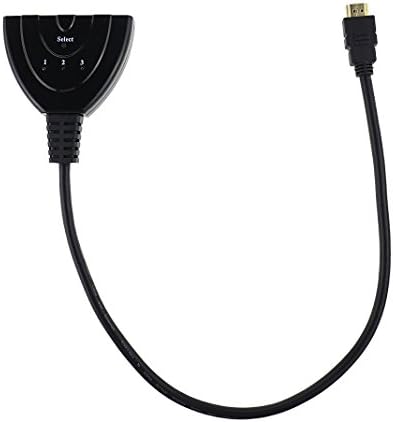 JiaMao Utility Convenience Advanced Safety Intelligent HDMI Switch with 3-In-1 Port Cable Black