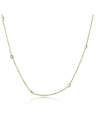Bling Jewelry 14K Yellow Gold Classic CZ by the Inch Necklace
