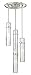 Vaxcel P0067 Vilo 4 Light Pendant, Satin Nickel Finish