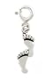 Sterling Silver Polished Footprint Charm