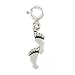 Sterling Silver Polished Footprint Charm