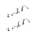 Grohe 19044BE0 Geneva Roman Tub Faucet with Hand Shower Sterling