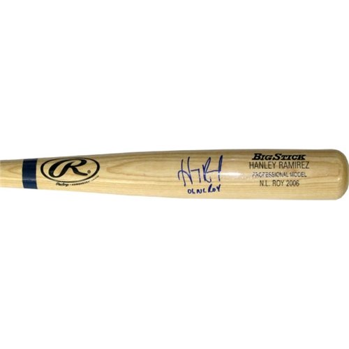 Hanley Ramirez ''ROY 2006'' Autographed/Hand Signed Rawlings BigStick Ash Bat