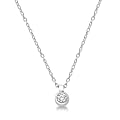 Miore Damen-Halskette 9 Karat -375 Wei�gold Anh�nger mit Brillant 0.05Ct M9020P