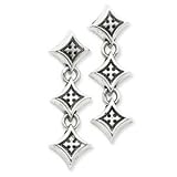 Sterling Silver Antiqued Gothic Post E