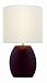 Lite Source LS-21506COFFEE Reiko 17-Inch Ceramic Table Lamp, Coffee with White Fabric Shade