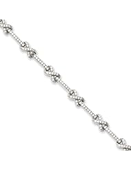 Sterling Silver & Cz Bracelet by Brilliant Embers, Best Quality Free Gift Box Satisfaction Guaranteed