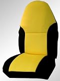 Neoprene Seat Covers – 2 Front Universal Buckets – Black w/ Yellow Insert – Made In The USA